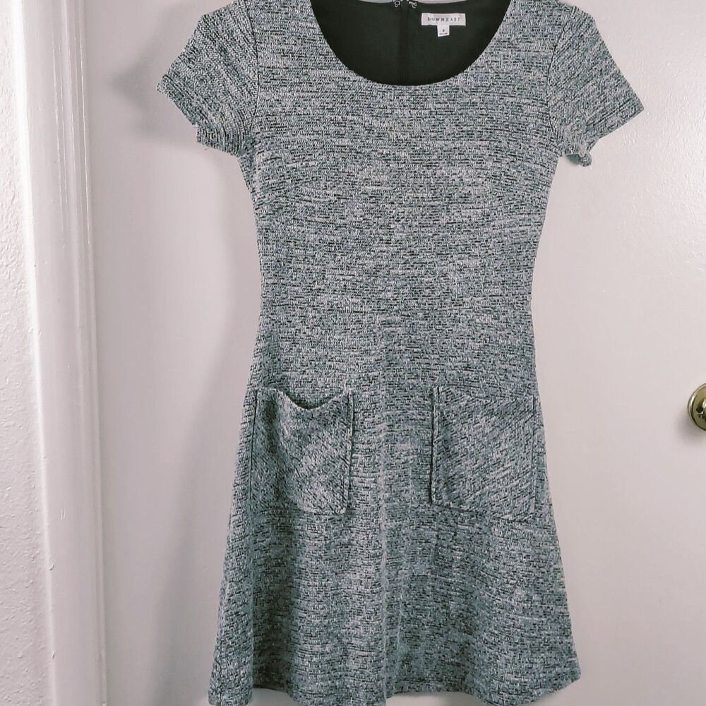 Down East Grey Dress Black Lined with pockets Size S